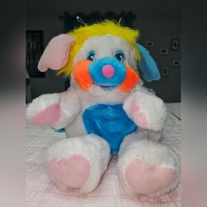 Popples Plush Basket Rare 1980’s Retired Colorful Korea Easter Basket